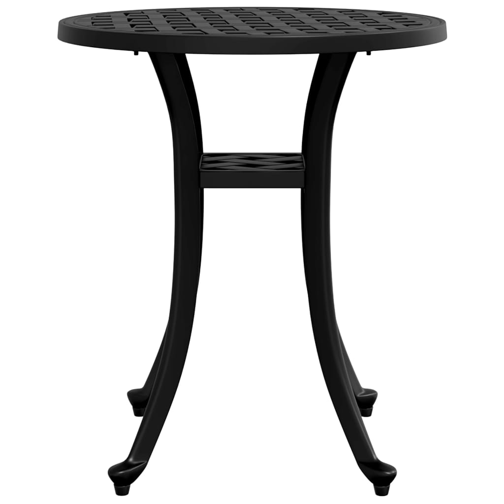 Table de jardin noir Ø48x53 cm aluminium coulé