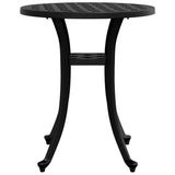 Table de jardin noir Ø48x53 cm aluminium coulé