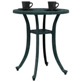 Table de jardin vert Ø48x53 cm aluminium coulé