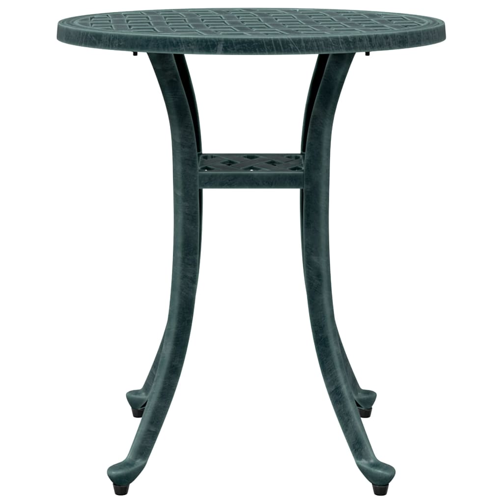 Table de jardin vert Ø48x53 cm aluminium coulé