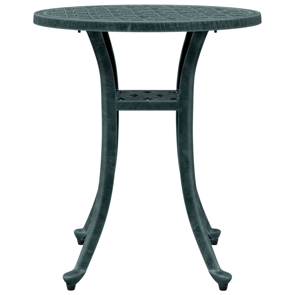 Table de jardin vert Ø48x53 cm aluminium coulé