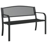 Banc de jardin 119 cm noir acier