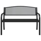 Banc de jardin 119 cm noir acier