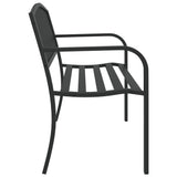 Banc de jardin 119 cm noir acier