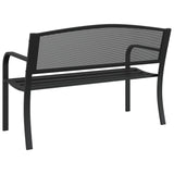 Banc de jardin 119 cm noir acier