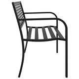 Banc de jardin 119 cm noir acier