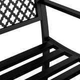 Banc de jardin 119 cm noir acier