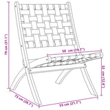 Chaises de jardin pliantes lot de 2 bois d'acacia solide tissu