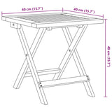 Table d’appoint de jardin 40x40x40 cm bois d'acacia massif