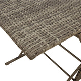 Ensemble à manger de jardin et coussins 7 pcs gris rotin