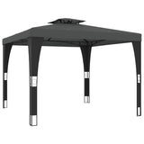 Double roof arbour anthracite 2.98x2.98 m steel