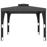 Double roof arbour anthracite 2.98x2.98 m steel