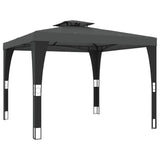 Double roof arbour anthracite 2.98x2.98 m steel