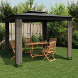 Double roof arbour anthracite 2.94x2.94 m steel