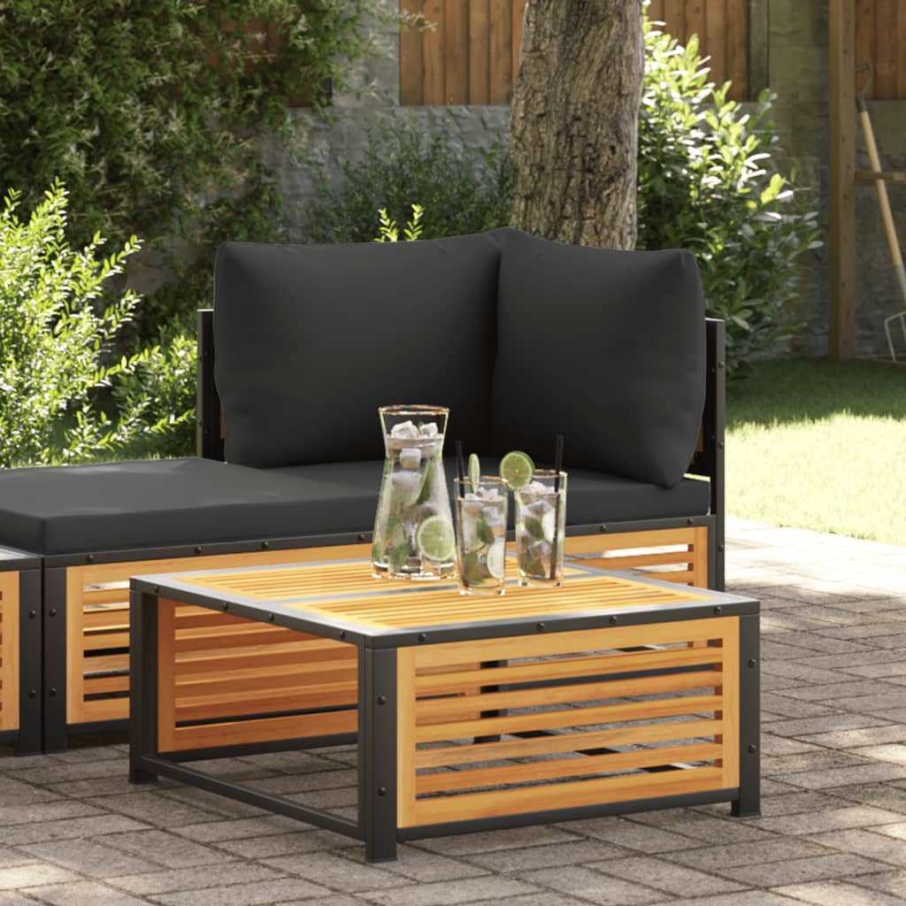 Table de jardin 68x68x30 cm bois massif d'acacia