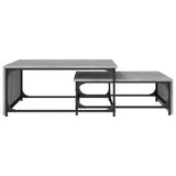 Nesting Coffee Tables 2pcs Sonoma Gray Engineered Wood Metal