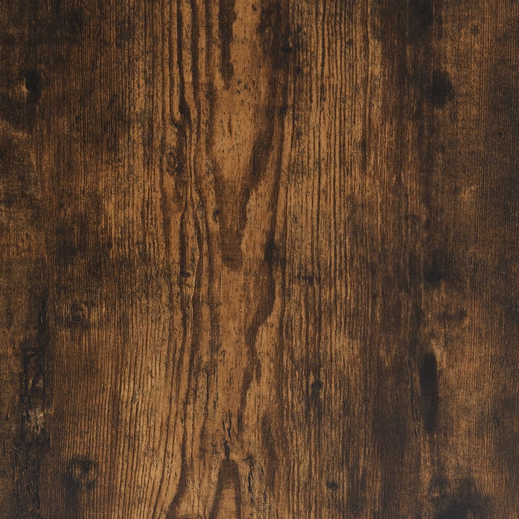 Table basse chêne fumé 100x50x45 cm bois d'ingénierie et métal