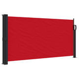 Red retractable side awning 100x300 cm