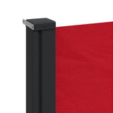 Red retractable side awning 100x300 cm