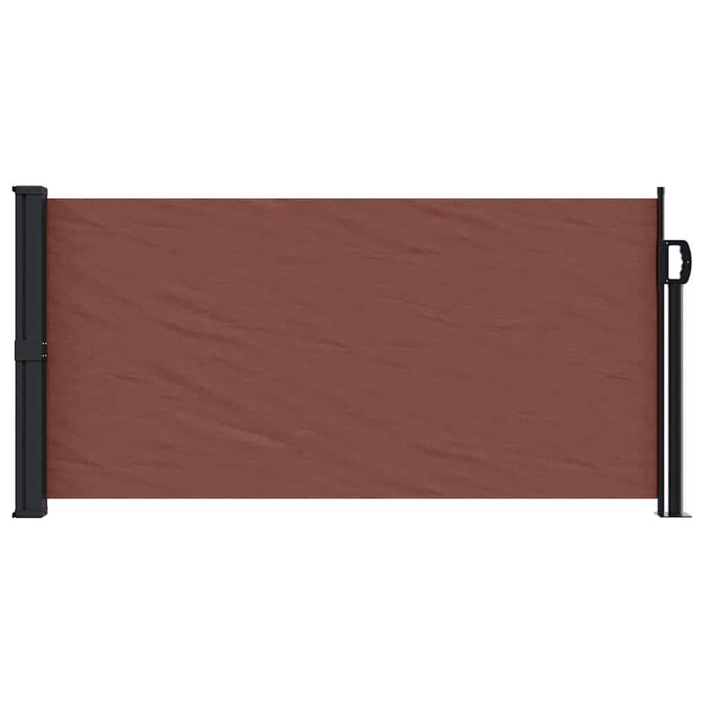 Brown retractable side awning 100x300 cm