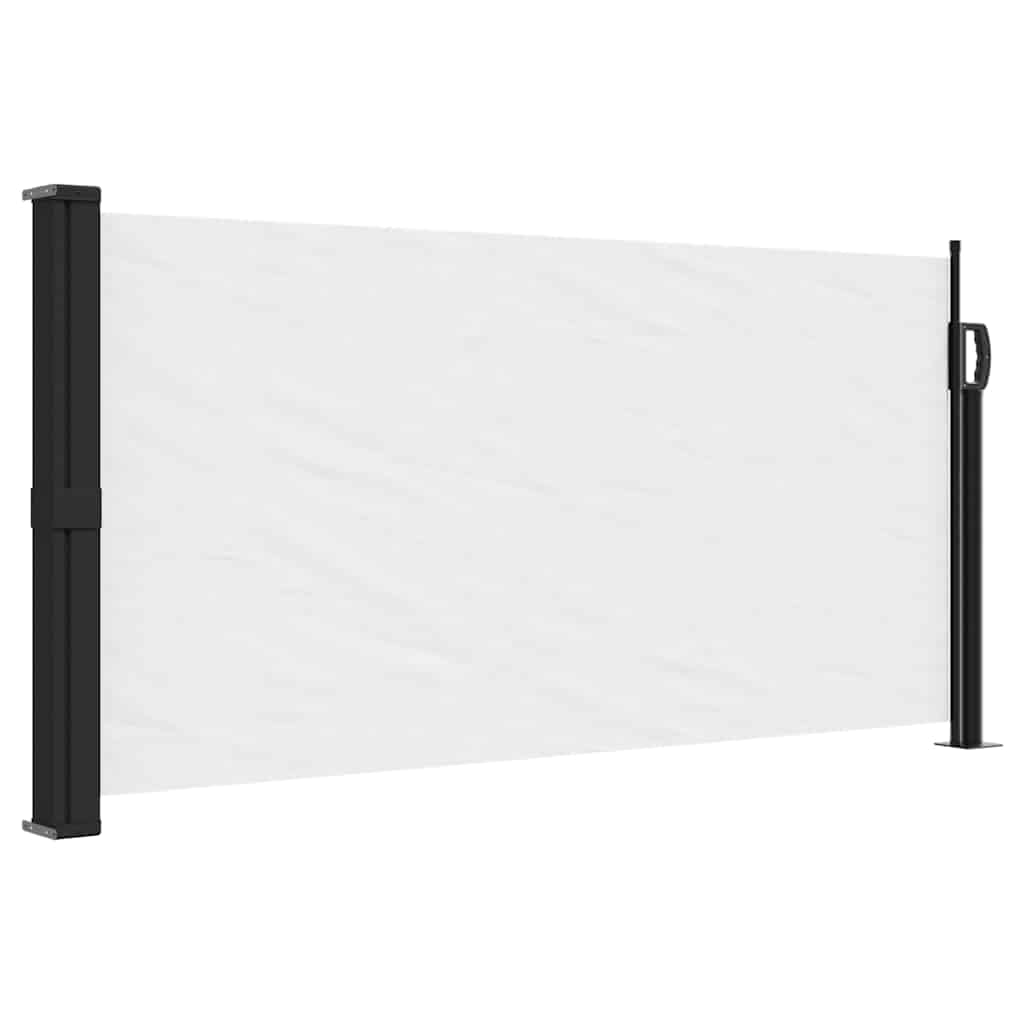 White retractable side awning 100x300 cm