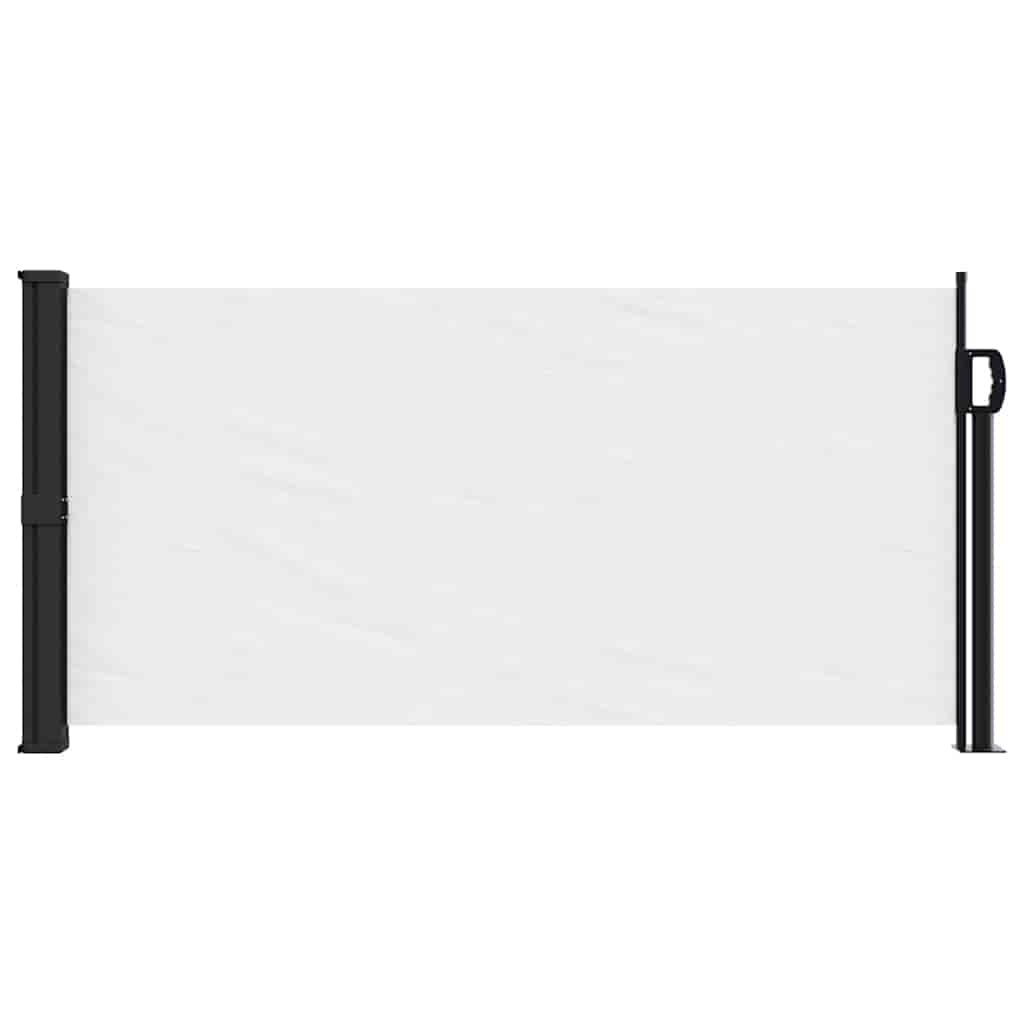 White retractable side awning 100x300 cm