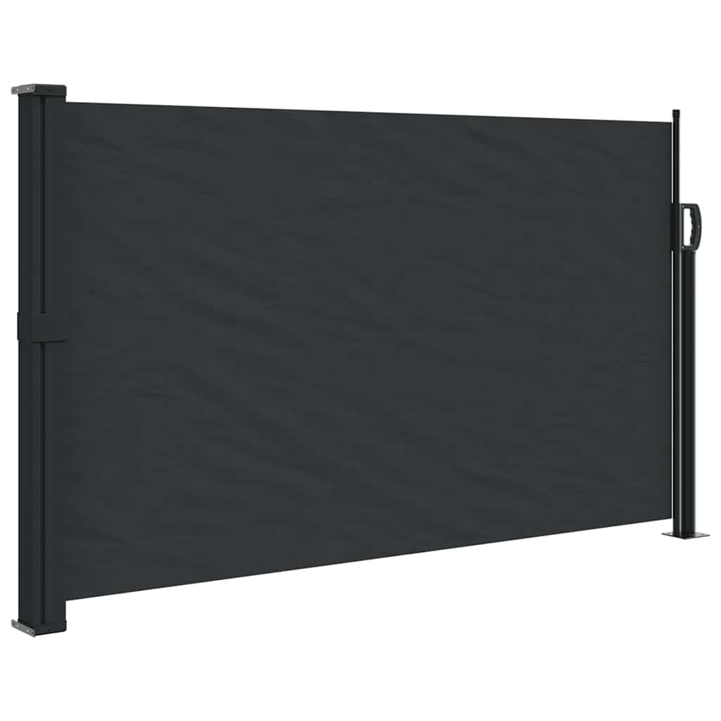 Black retractable side awning 117x300 cm