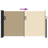 Retractable side awning beige 117x300 cm