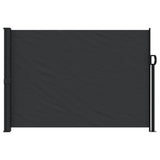 Black retractable side awning 140x300 cm