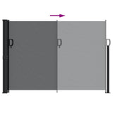 Black retractable side awning 140x300 cm