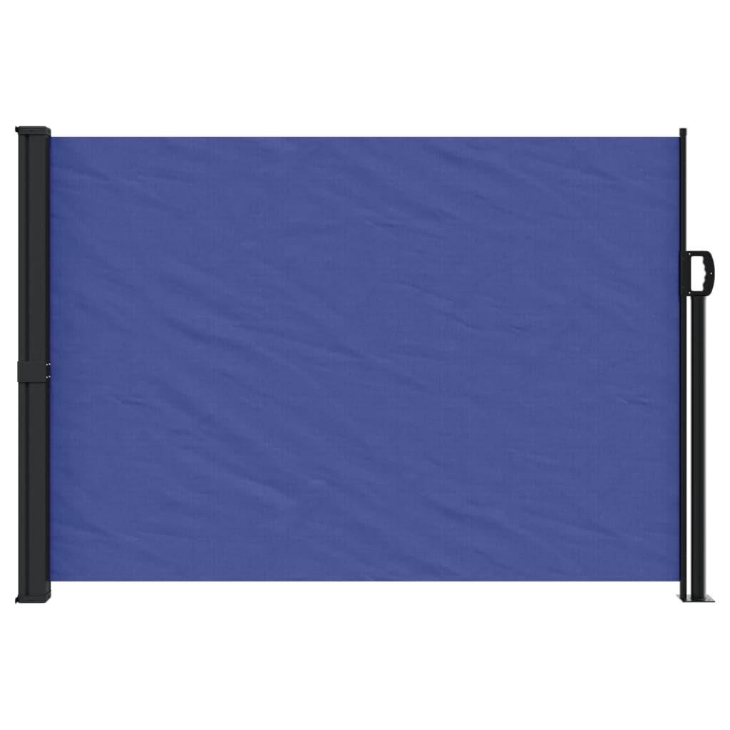 Blue retractable side awning 140x300 cm