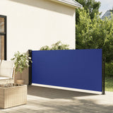 Blue retractable side awning 140x300 cm