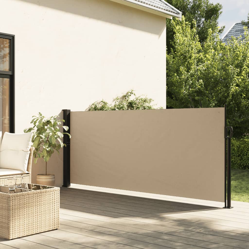 Retractable side awning beige 140x300 cm