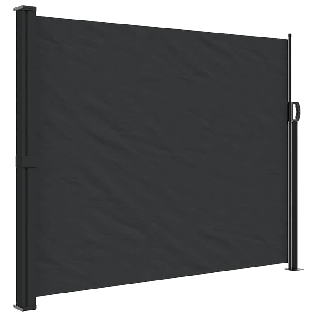 Black retractable side awning 160x300 cm