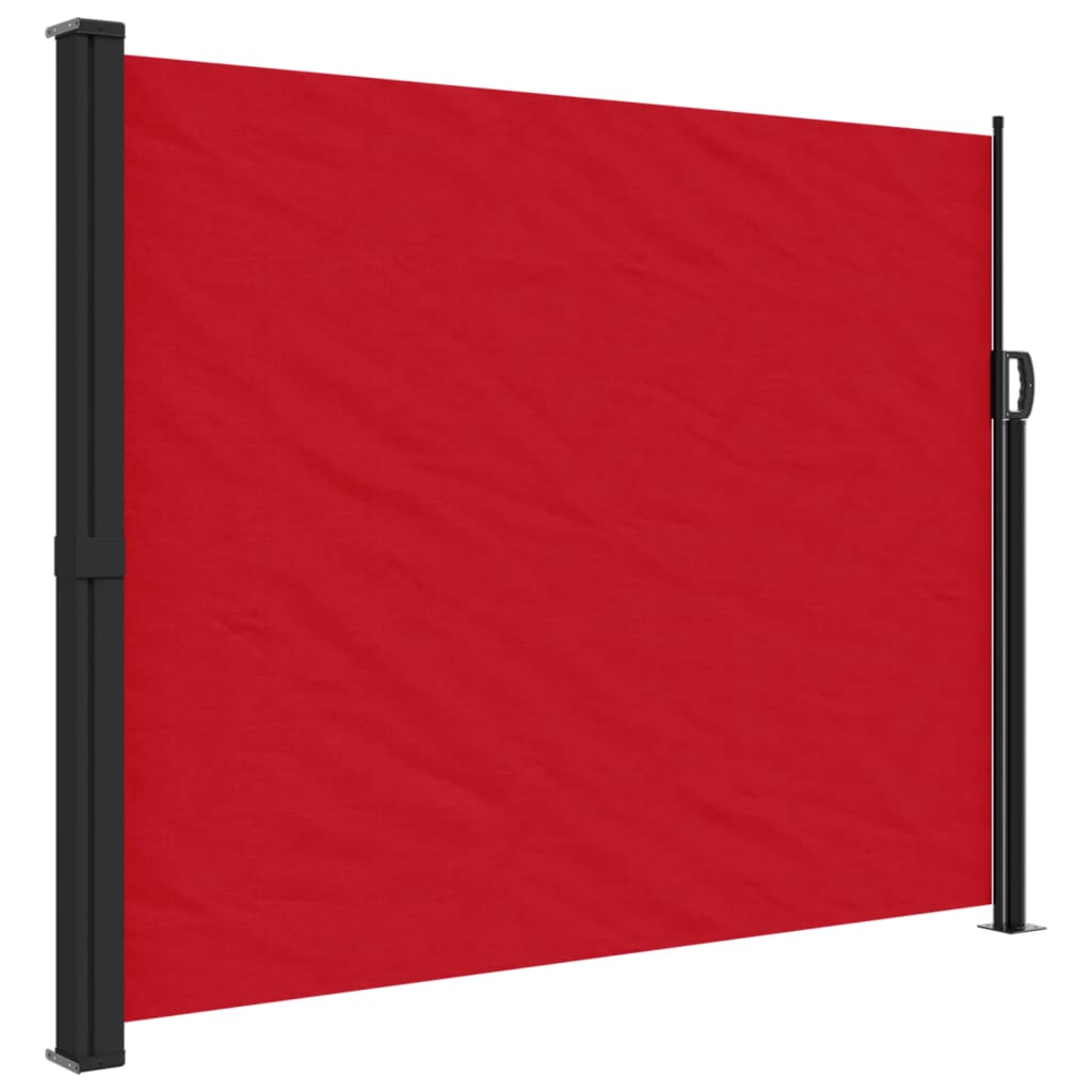 Red retractable side awning 160x300 cm