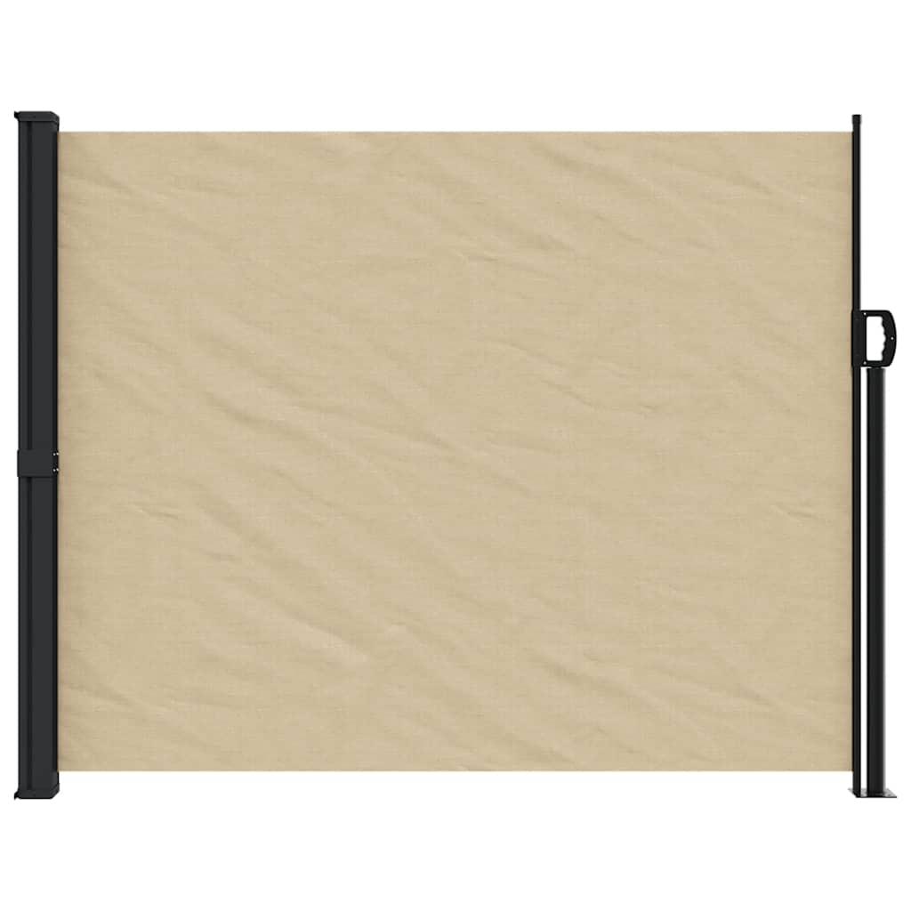 Auvent latéral rétractable beige 160x300 cm