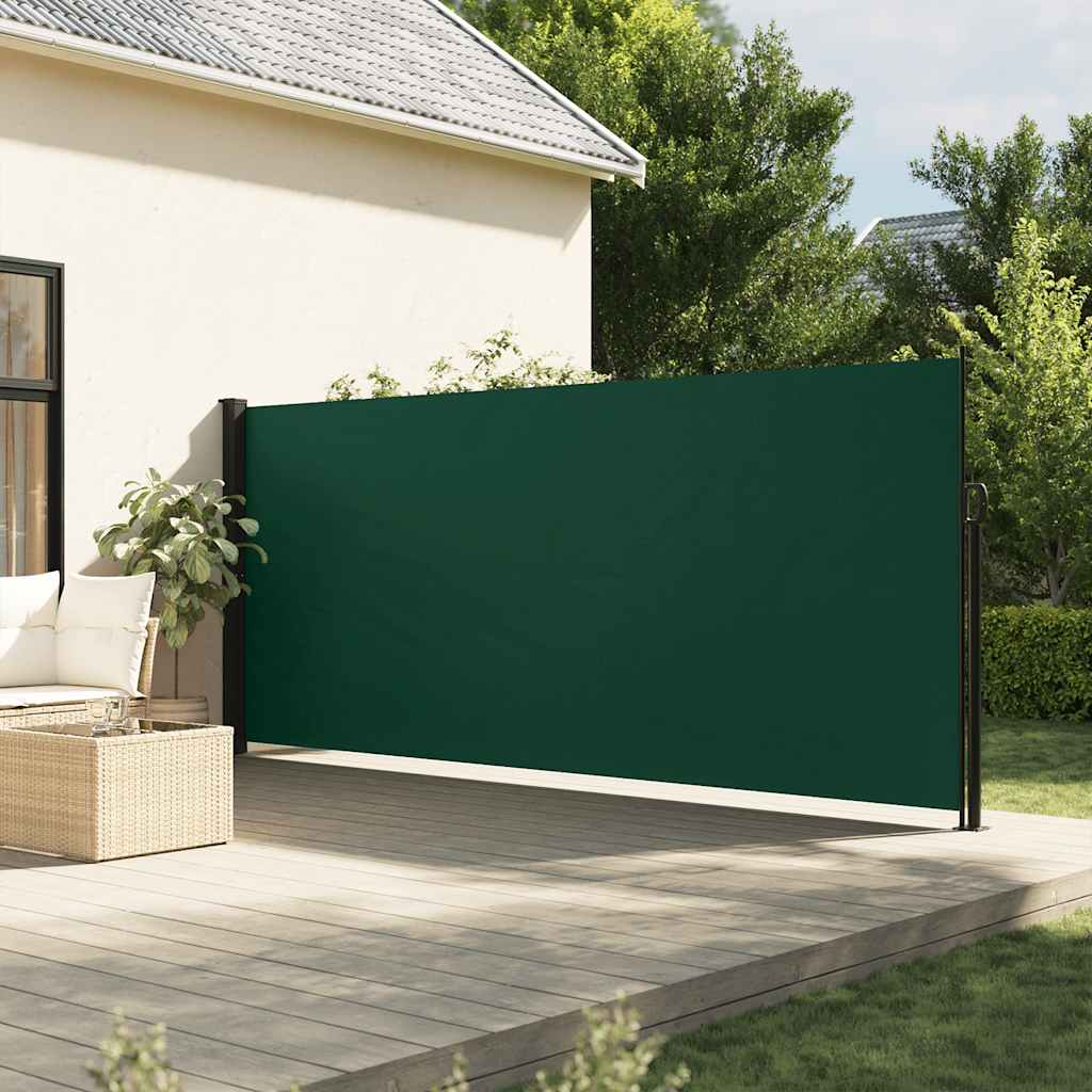 Auvent latéral rétractable vert foncé 160x300 cm