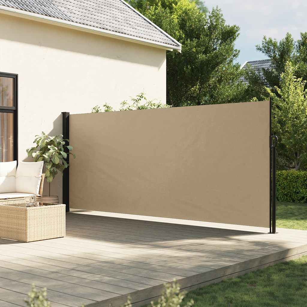 Auvent latéral rétractable beige 170x300 cm