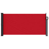 Red retractable side awning 100x500 cm