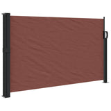 Auvent latéral rétractable marron 120x500 cm