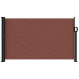 Auvent latéral rétractable marron 120x500 cm