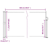 Auvent latéral rétractable blanc 120x500 cm