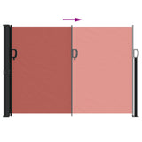 Retractable side awning terracotta 140x500 cm