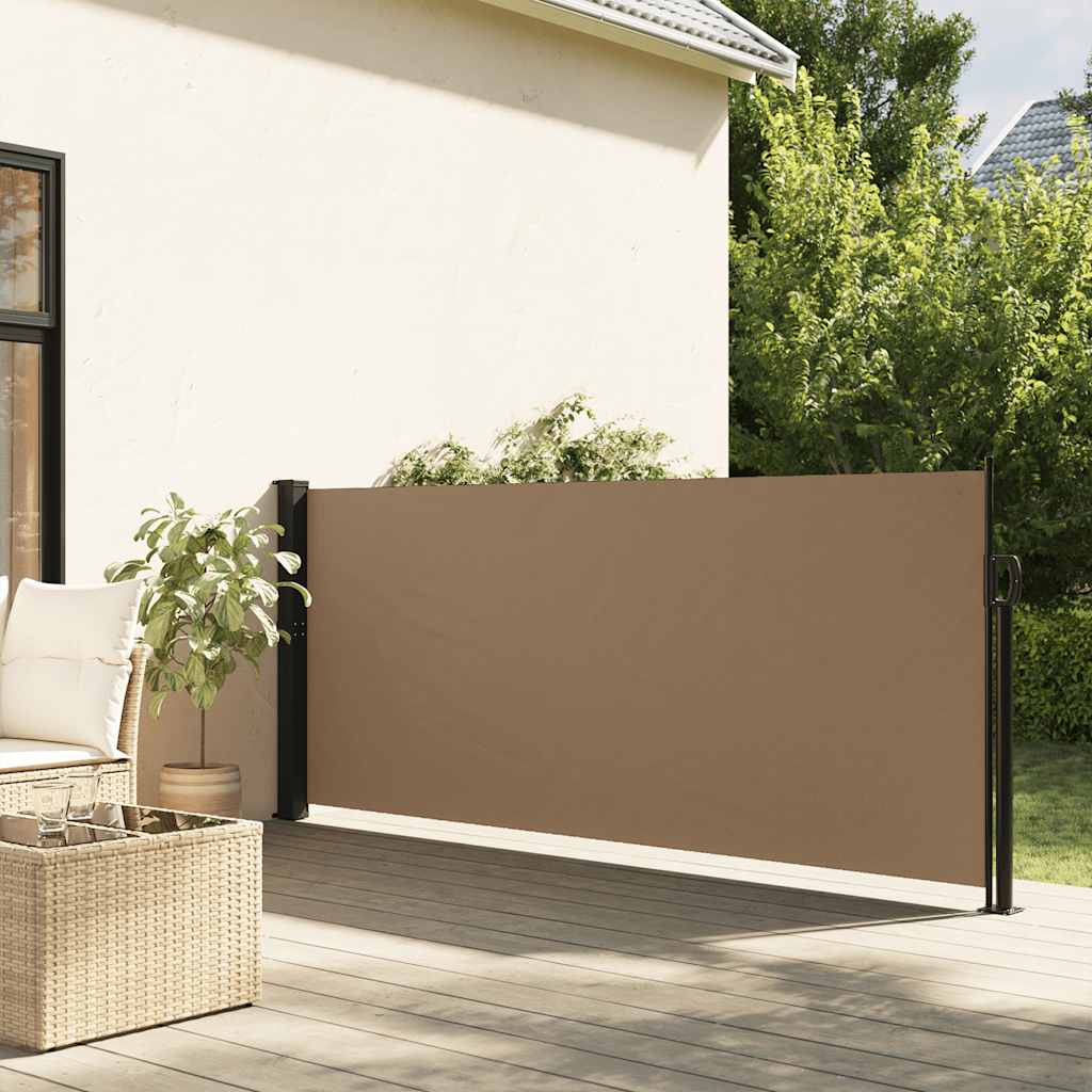 Auvent latéral rétractable taupe 140x500 cm