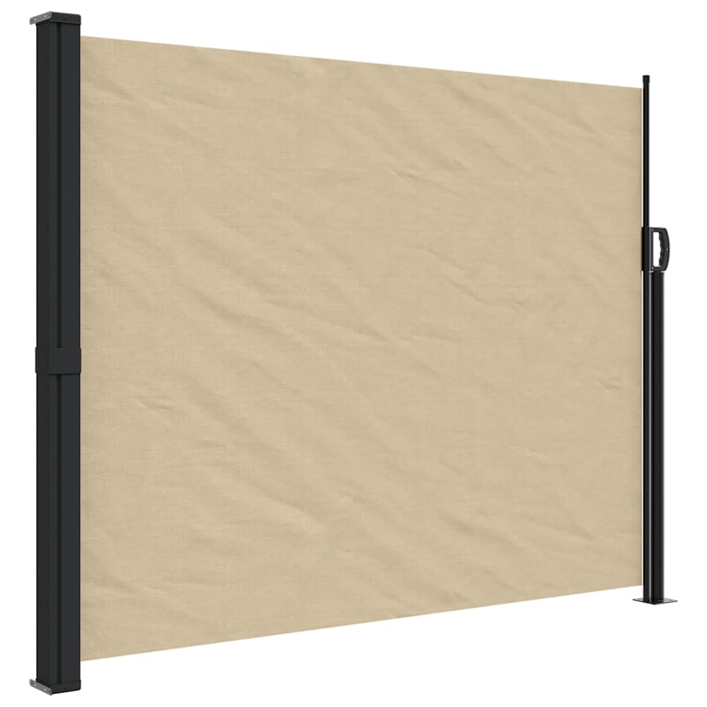 Retractable side awning beige 160x500 cm