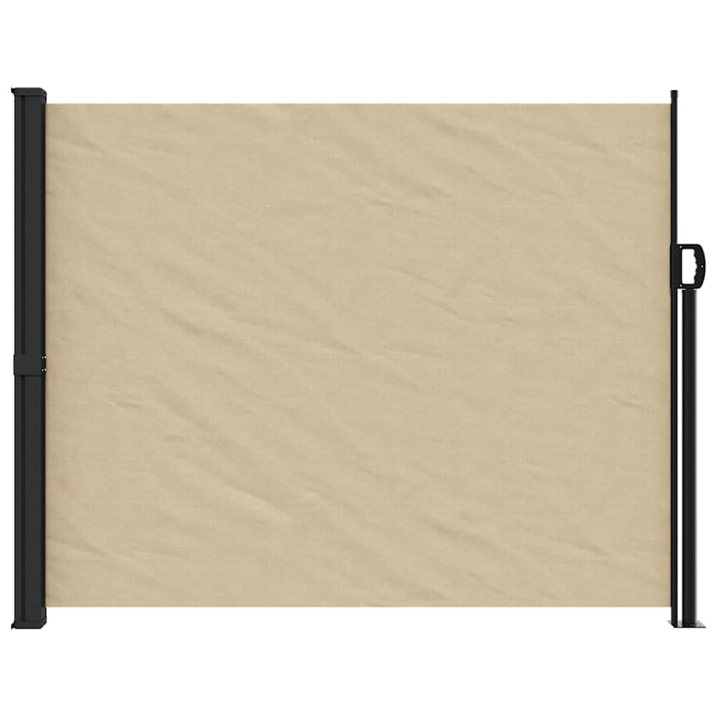 Retractable side awning beige 160x500 cm