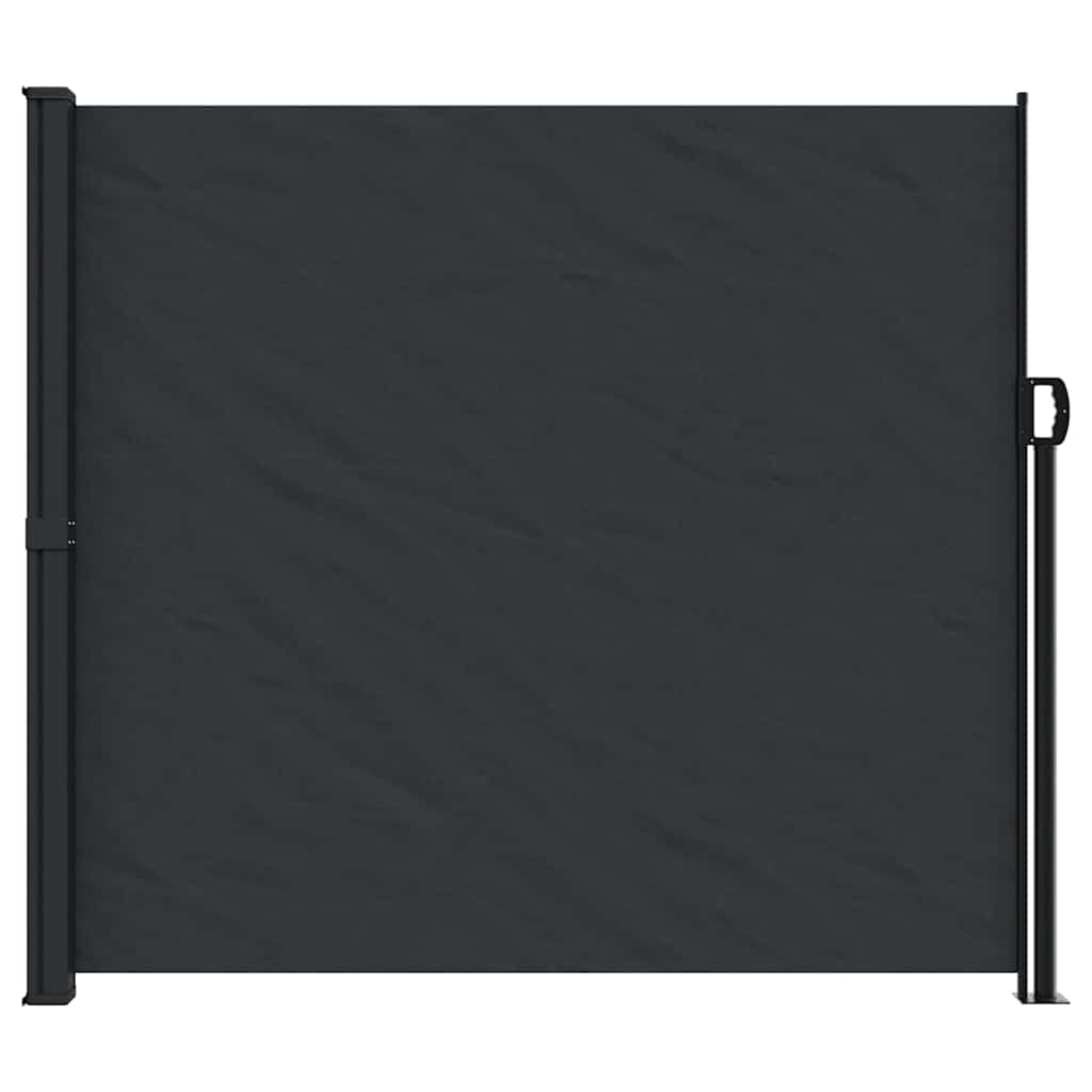 Black retractable side awning 180x500 cm