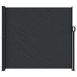 Black retractable side awning 180x500 cm