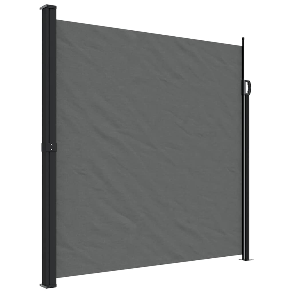 Retractable side awning anthracite 200x500 cm