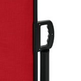 Red retractable side awning 120x600 cm